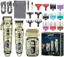 V-642 Professional Metal Hair Clipper and Trimmer – Digital Display, 12 Guide Combs, Triple Waterproof Blades