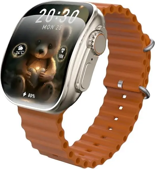 Generic Smartwatch X10 ultra 3 with 2.20 inch curve display, Wear.fit Pro App, NFC, Voice Assistant, ChatGPT, (Gold)