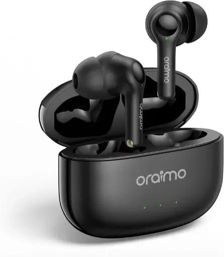 Oraimo FreePods 3 True Wireless Earbuds Bluetooth Earphone with 4-Mic Call Noise Cancelling,36H Playtime Bluetooth Headphones in-Ear Earbuds with Stereo Bass,Waterproof for Sport